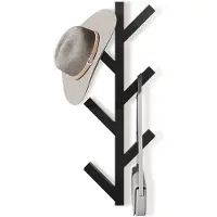 Unyqoos Stijlvolle Verticale Wandkapstok met 6 Haken voor Jassen en Accessoires, Ruimtebesparend Ontwerp