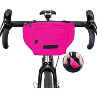 Unyqoos Fietsstuurtas, heuptas 2-in-1, riemtas, duurzame heuptas van gerecyclede plastic flessen, PET, kleine fietstas aan de voorkant (roze)