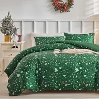 Unyqoos Kerstbeddengoed set 220x240 cm met kussenslopen en ritsen in