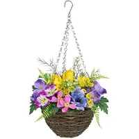 Unyqoos Charmante Kunstbloemen Hanger met Realistische Bloemendetails voor Binnen en Buiten Decoratie