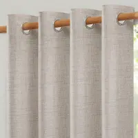 Unyqoos Extra brede semi-transparante gordijnen in linnenlook voor woonkamer en slaapkamer