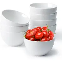 Unyqoos Set van 8 veelzijdige keramische kommen voor snacks en desserts
