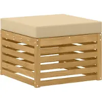 vidaXL Buiten Voetenbank Massief Acacia Hout Wit