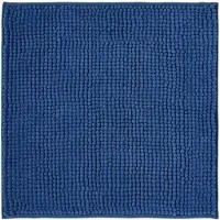 Unyqoos Zachte Antislip Badmat Set voor Douche, Bad en Toilet in Blauw Chenille Design