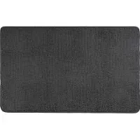 Unyqoos Superzachte Chenille Badmat met Antislip en Geschikt voor Vloerverwarming, 50 x 80 cm, Antraciet