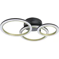 Eglo Slimme plafondlamp Calliera 49cm - zwart met goud - rond