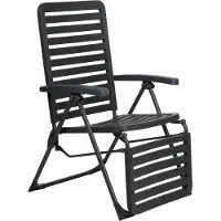 Lifetime Garden Verstelbare Tuinstoel - Zit en Ligstoel Tuin - Campingstoel Opvouwbaar - 104 x 62 x 151cm - Zwart
