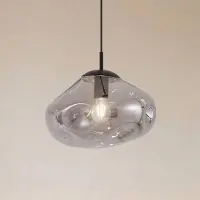 LINDBY Hanglampe , Lelia, dimbare, Grijs, Eetkamer, Glas, Designer