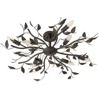 LINDBY Plafondlampe , Yos, dimbare, Zwart, Slaapkamer, Metaal, Florentijns