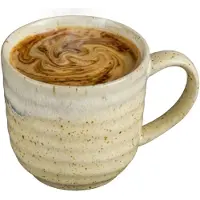 Mica Decorations Koffiemok / theemok Ethan - creme kleur - 7 x 8 cm - mokken - keramiek