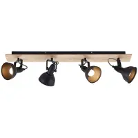 LINDBY Plafondlamp , Aylis, dimbare, Zwart, Woonkamer, Metaal, Industrieel