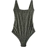 Next Badpak olijfgroen / zwart
