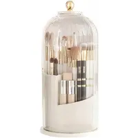 Unyqoos Roterende Transparante Cosmetica- en Make-up Organizer met Stofdicht Deksel en 360 Graden Draaibaar Ontwerp