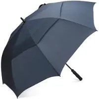 Unyqoos Grote automatische golfparaplu met dubbele overkapping en windbestendige ventilatie