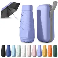 Unyqoos Compacte en lichte mini-paraplu met UV-bescherming en handige opbergdoos