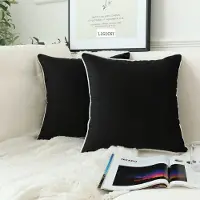Unyqoos Set van twee luxe kussenhoezen in zacht fluweel voor elegante decoratie
