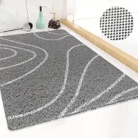 Unyqoos Grijze antislip douchemat 40x60 cm voor veilig en comfortabel douchen