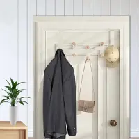 Unyqoos Tijdloze Over-Deur Haken met Stijlvolle Houten Details voor Elke Ruimte in Huis
