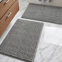 Unyqoos Set van twee zachte en absorberende badmatten voor badkamer en bijkeuken