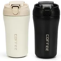 Unyqoos Twee Luxe Roestvrijstalen Thermobekers met Lekvrije Deksels en Rietjes voor Alle Dranken