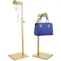 Unyqoos Verstelbare metalen handtassenstandaard set van 2 stuks voor sieraden en accessoires