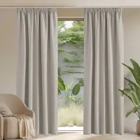 Unyqoos Elegante Verduisteringsgordijnen met Plooiband voor Woonkamers - Set van 2, 245 x 140 cm