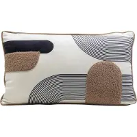 Unyqoos Decoratief sierkussen met afneembare hoes en ritssluiting voor moderne interieurs, Sierkussen, Veelkleurig, Polyester, 50x30