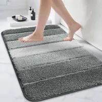 Unyqoos Zachte en Antislip Badmat voor Douche en Badkamer, 60 x 90 cm Grijs