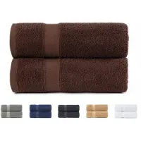 Unyqoos Set van Luxe Douchehanddoeken in Chocoladetinten, Extra Zacht en Absorberend, 70x140 cm