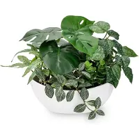 Unyqoos Decoratieve Kunstplanten in Witte Pot voor Binnenhuisdecoratie en Kantoor, groente, 30cm