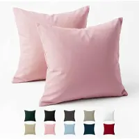 Unyqoos Set van 2 Roze Kussenslopen 40x40 cm van Ademend en Katoen