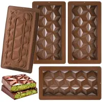 Unyqoos Set van vier herbruikbare siliconen vormen voor chocolade en snoepcreaties