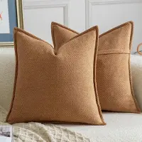 Unyqoos Set van twee zachte chenille kussenhoezen voor modern interieurdecor