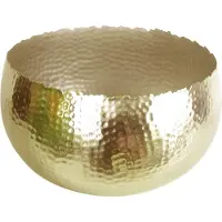 Unyqoos Grote rechte rand gehamerd metaal reflecterende goudkleur 32 cm breed