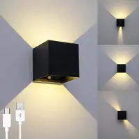 Unyqoos Verstelbare LED-wandlamp met Bewegingssensor, USB-oplaadbaar, voor Flexibele Binnenverlichting