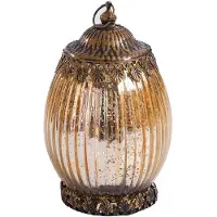 Unyqoos Sfeervolle Vintage Led-lantaarn in Koninklijk Goud voor Binnen en Buiten