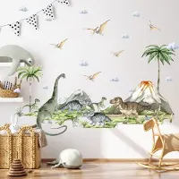 Unyqoos Zelfklevende Dinosaurus Muurstickers voor Kinderkamer en Speelkamer Decoratie