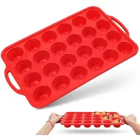 Unyqoos Siliconen bakvorm voor 24 mini muffins met stevig metalen frame en antiaanbaklaag
