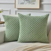Unyqoos Set van 2 Zachte Corduroy Kussenslopen voor Woonkamer en Slaapkamer