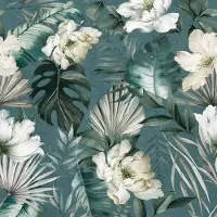 Unyqoos Zelfklevend bloemenbehang met tropisch patroon voor stijlvolle interieurdecoratie
