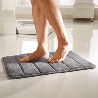 Unyqoos Grijze antislip badmat met memory foam en sneldrogend ontwerp