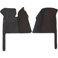 Happiq PU Lederen Auto Vloermatten – Voor 2-zits Auto (2015–2021) – Voorste Rij, Auto Tapijt, Voet Pads, Interieur Accessoires – Zwart en Rood