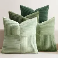 Unyqoos Set van 4 decoratieve ribfluwelen kussenslopen in patchwork design voor thuis