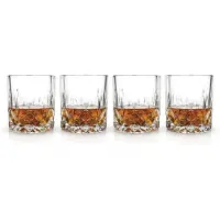 Unyqoos Set van 4 luxe kristallen whiskyglazen voor elegante drankbeleving