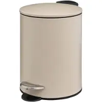 Storage solutions Storage Soltions kleine pedaalemmer - metaal - beige - 3 liter - 16 x 25 cm - Badkamer/toilet