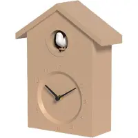 Nexxt Koekoeksklok Quartz Wandklok met Instelbaar Volume en Nachtmodus - Klassieke Uurkoekoek - Beige
