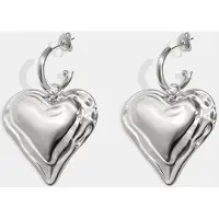 Yehwang Oorbellen met groot hangend hart
