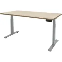 Schaffenburg Dextro plus zit/sta 120x80cm, electrisch hoogte verstelbare werkplek, T-poot frame. Frame kleur wit (RAL9010) en blad Honey Castello.