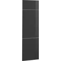 Vicco R-Line Keukenfront – 59.6 x 196 cm meubelfront voor de koelkastombouwkast Antraciet Hoogglans