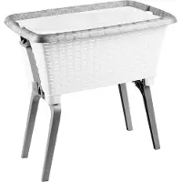 Unyqoos Inklapbare plastic wasmand met automatische standaard en moderne uitstraling